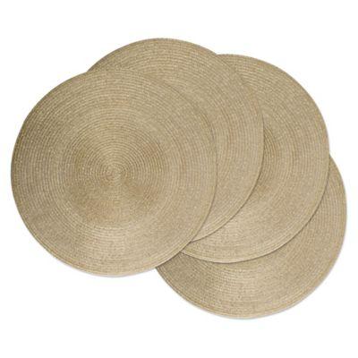 Design Imports Woven Metallic Placemats in Champagne Gold (Set of 4)