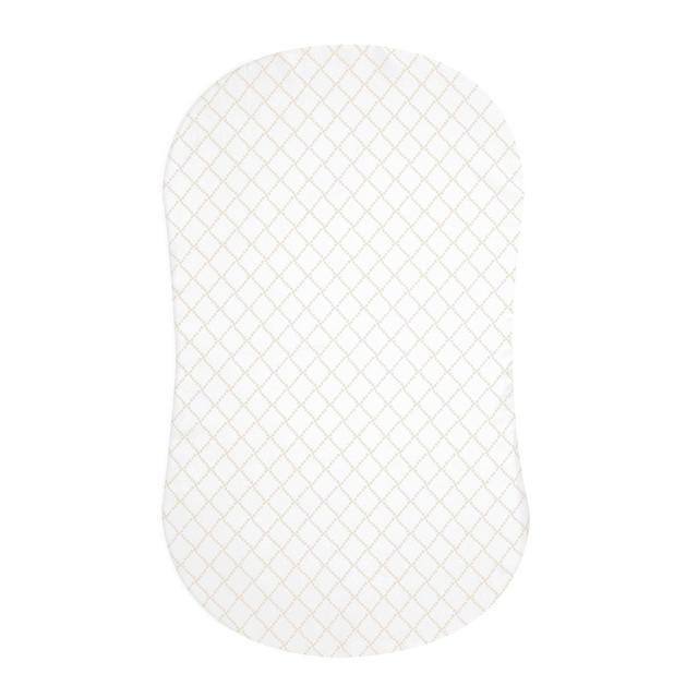 HALO Bassinest Fitted Sheet – Soft Fitted Bassinet Sheet for Baby – 30” x 16” Pre-Shrunk 100% Cotton Crib Sheet – Breathable Bedtime Sheet for Babies, Nautical Net