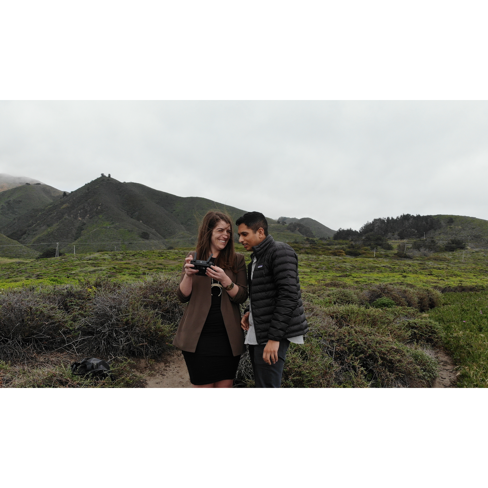 Suraj's original plan was to capture his proposal to Cameron using a drone he had just bought. Unfortunately, he could not figure out how to get the drone to fly on autopilot.