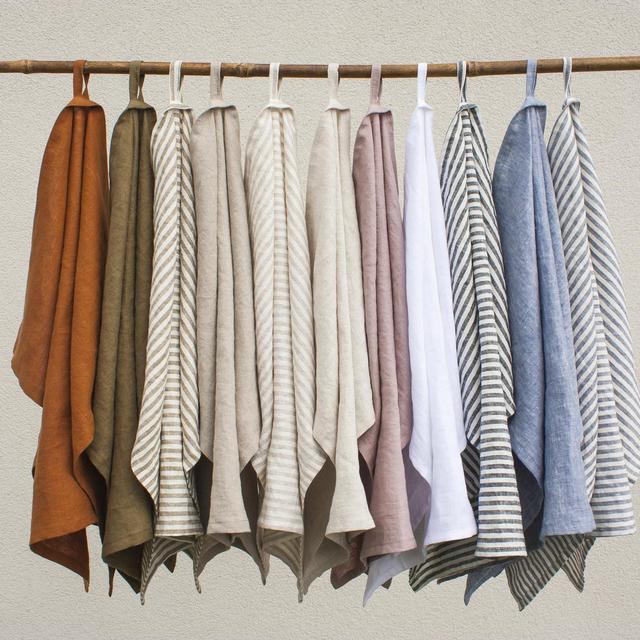 Linen Kitchen Towel with Hook