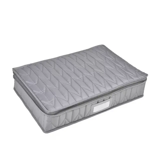 Our Table™ Quilted Flatware Storage Case in Grey
