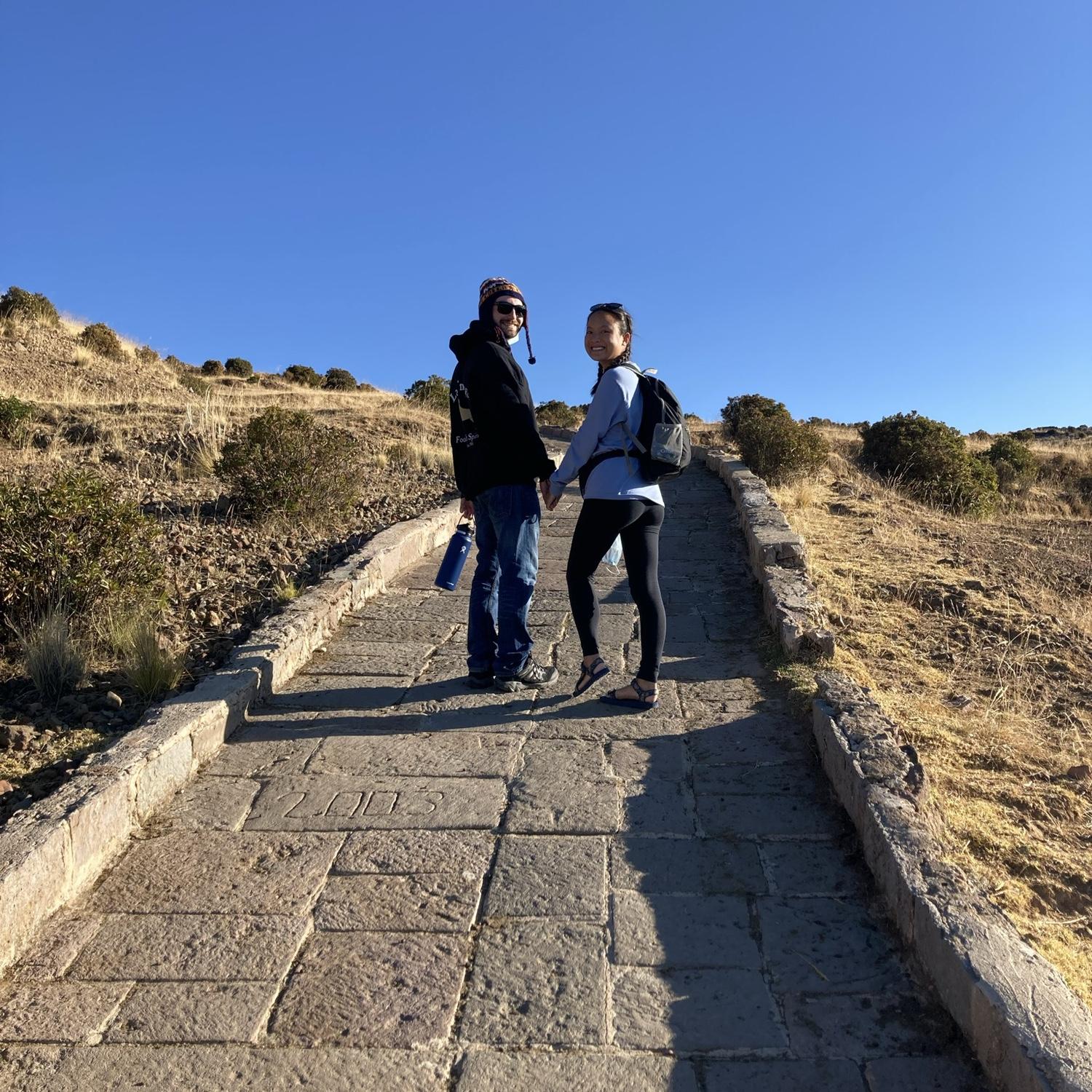 On the island of Amantani on lake Titicaca