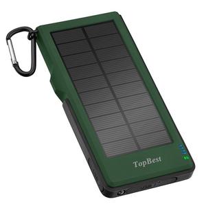 Solar Charger TopBest Quick Charge 3.0 Dual USB 12000mAh Waterproof/Shockproof/Dustproof Portable Solar Power Bank with LED Flashlight Outdoor Emergency Camping for All USB Supported Devices