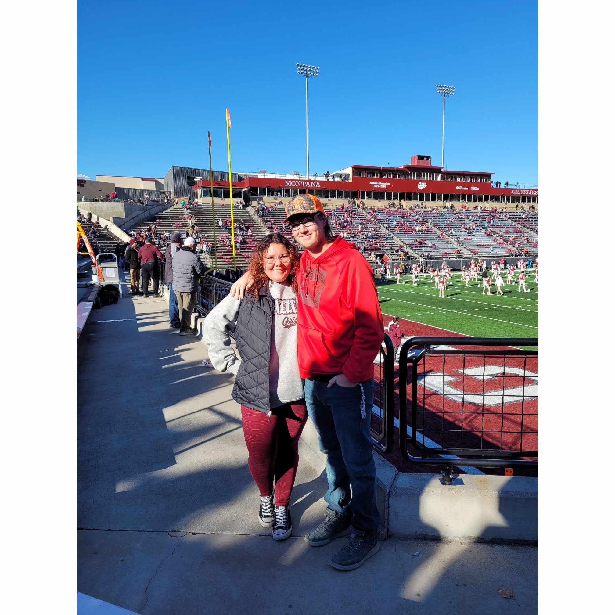 We went to quite a few grizzly football games!
