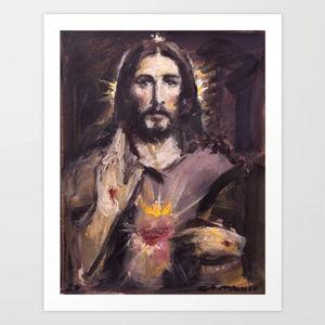 Cor Jesu Sacratissimum II Art Print by CASTRILLO | Society6 17x21 Unframed