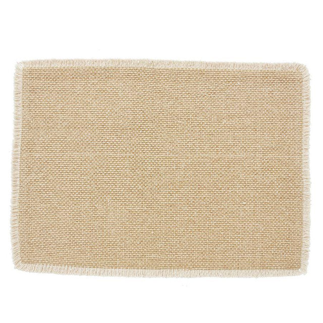 Mason Fringe Placemat, Set of 4 - Flax