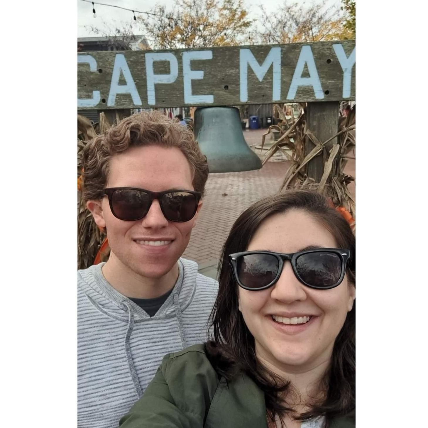 Amy grew up going to coastal Maine, and Kevin grew up going to coastal NJ. Cape May, NJ is a favorite for both.