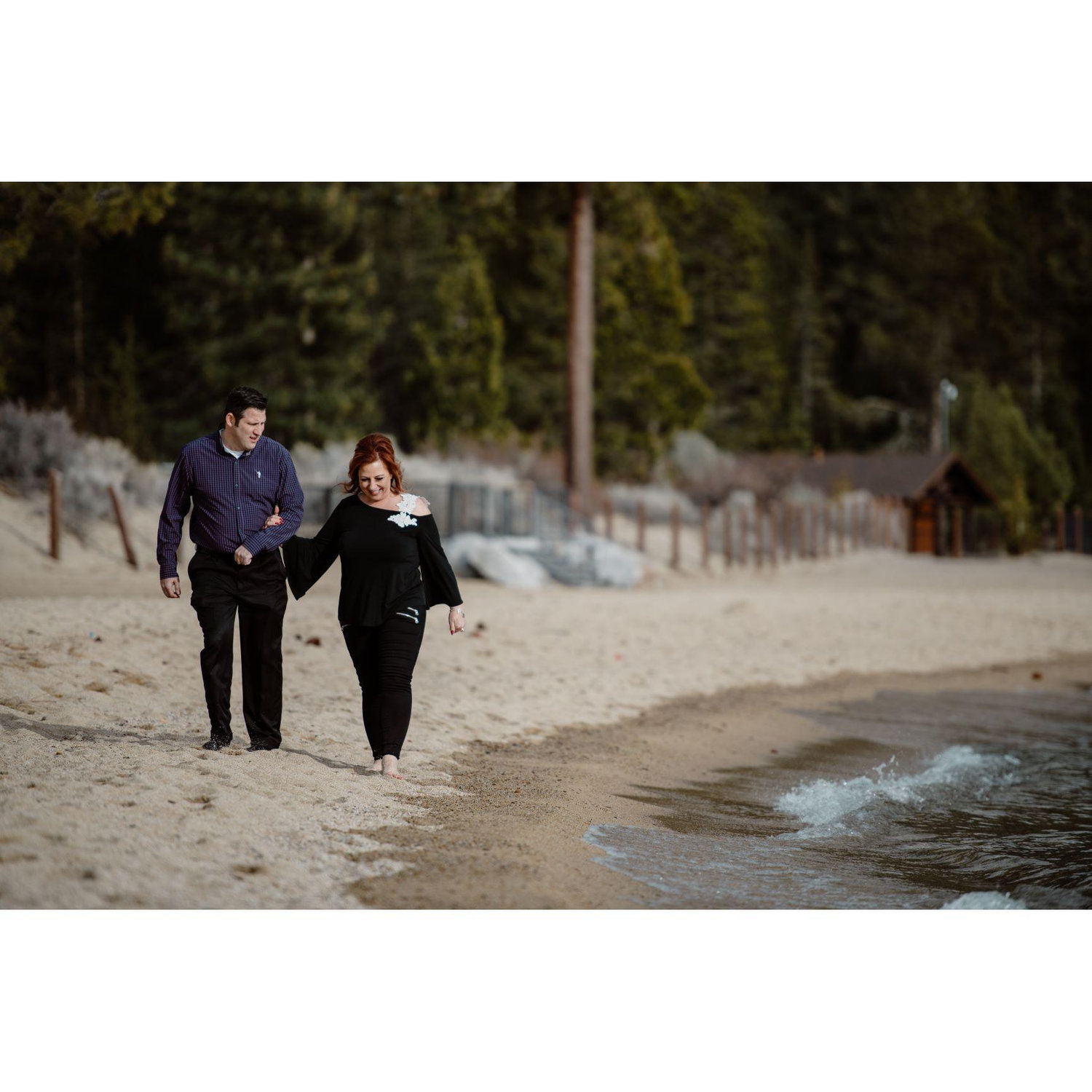 A beautiful stroll in the sand.