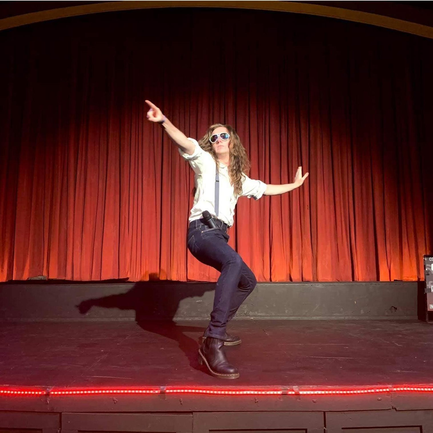 Paul preforming as MC at The Clinton Street Theater.