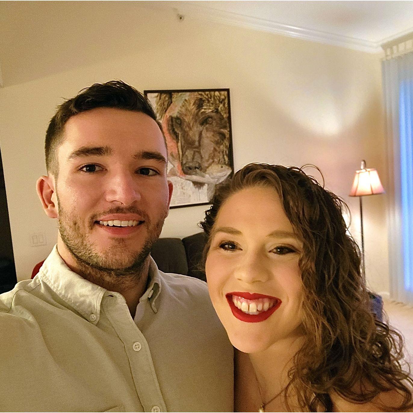 Valentine's Day! Drove to KC for a fancy dinner to only have Sara's car break down in the parking lot of a gas station called "Love."