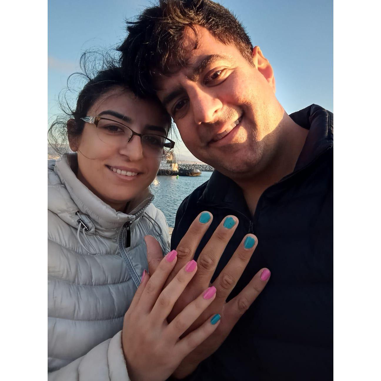 Painted each other's nails during our COVID quarantine together (July 2022)