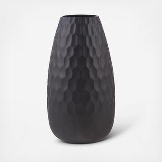 Wide Matte Black Vase
