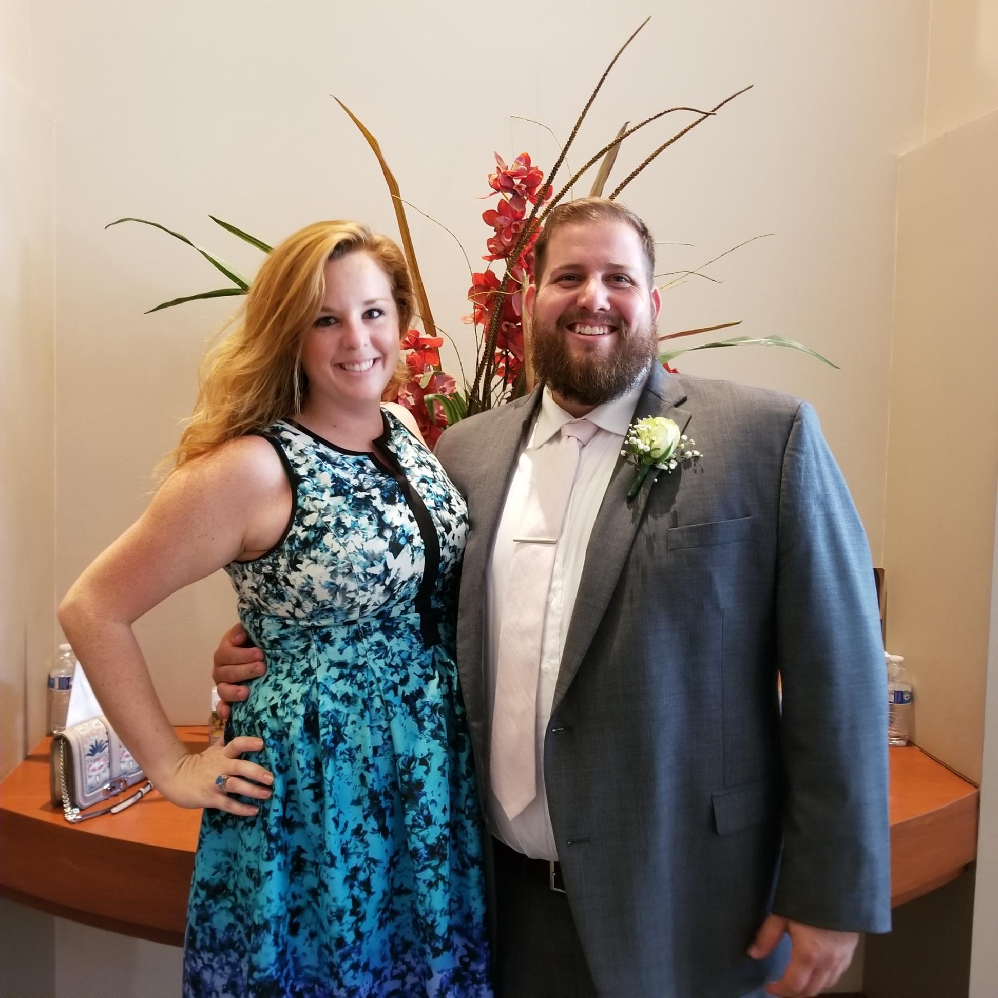 Celebrating Sue's wedding