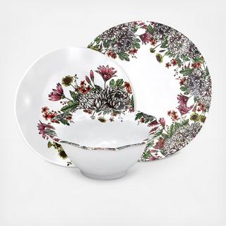 Knoll Gardens 12-Piece Melamine Dinnerware Set, Service for 4