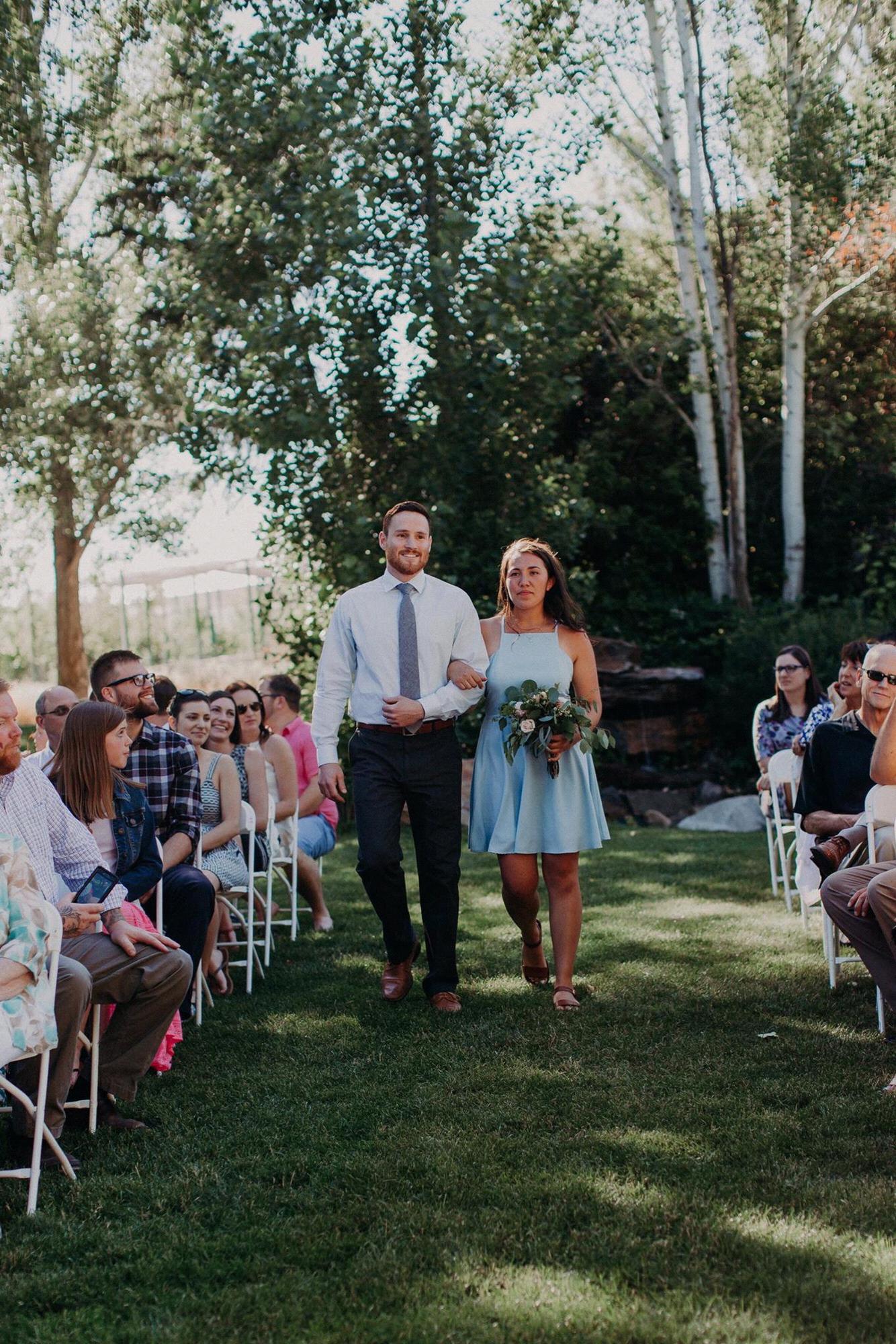 Bridesmaid and Groomsman at Danny and Paige's wedding. The day we became official.