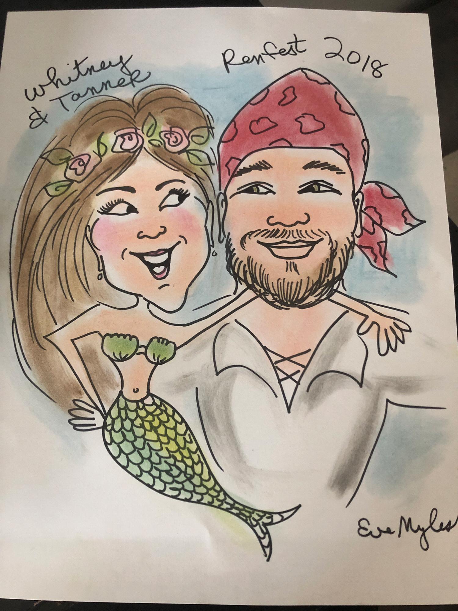 Me as a brunette. And a mermaid.