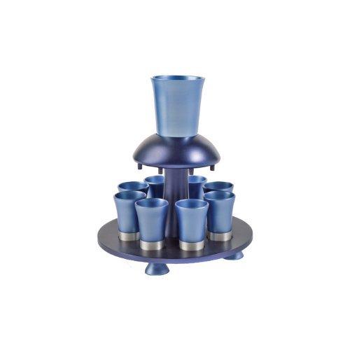 Yair Emanuel Anodized Aluminum Kiddush Fountain with Shades of Blue