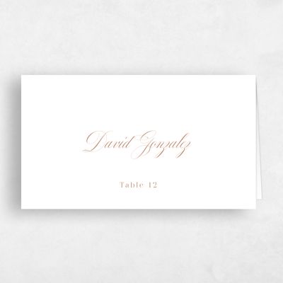 Tuscany, Brown Wedding Place Card - Conques