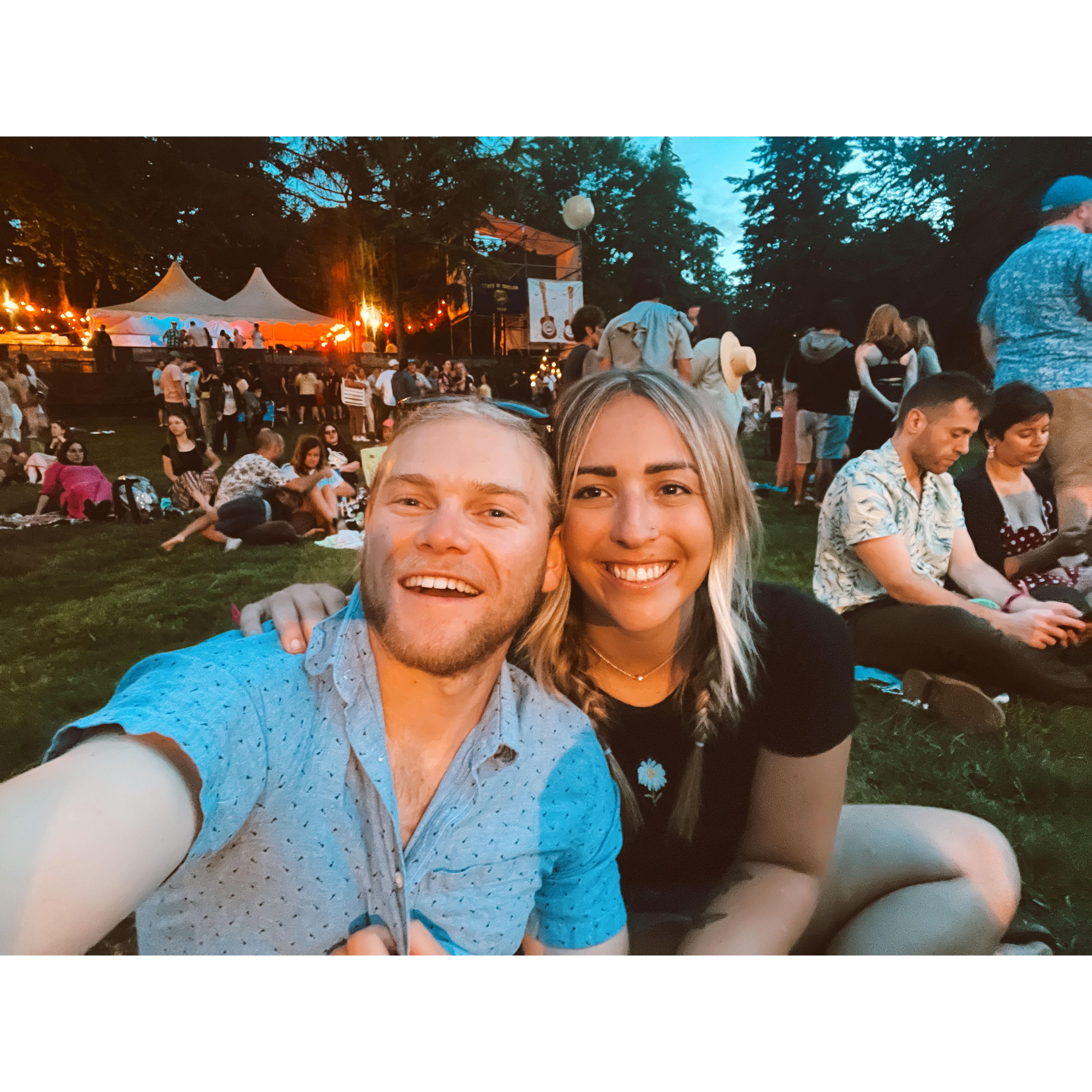 July 2022 - We love seeing live music together, so we absolutely loved getting to see Khruangbin at Edgefield!