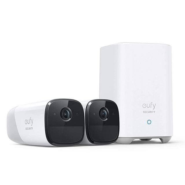 eufy Security eufyCam 2 pro Wireless Home Security Camera System, 365-Day Battery Life, HD 2K, IP67 Weatherproof, Night Vision, Compatible with Apple HomeKit, Amazon Alexa, 2-Cam Kit, No Monthly Fee