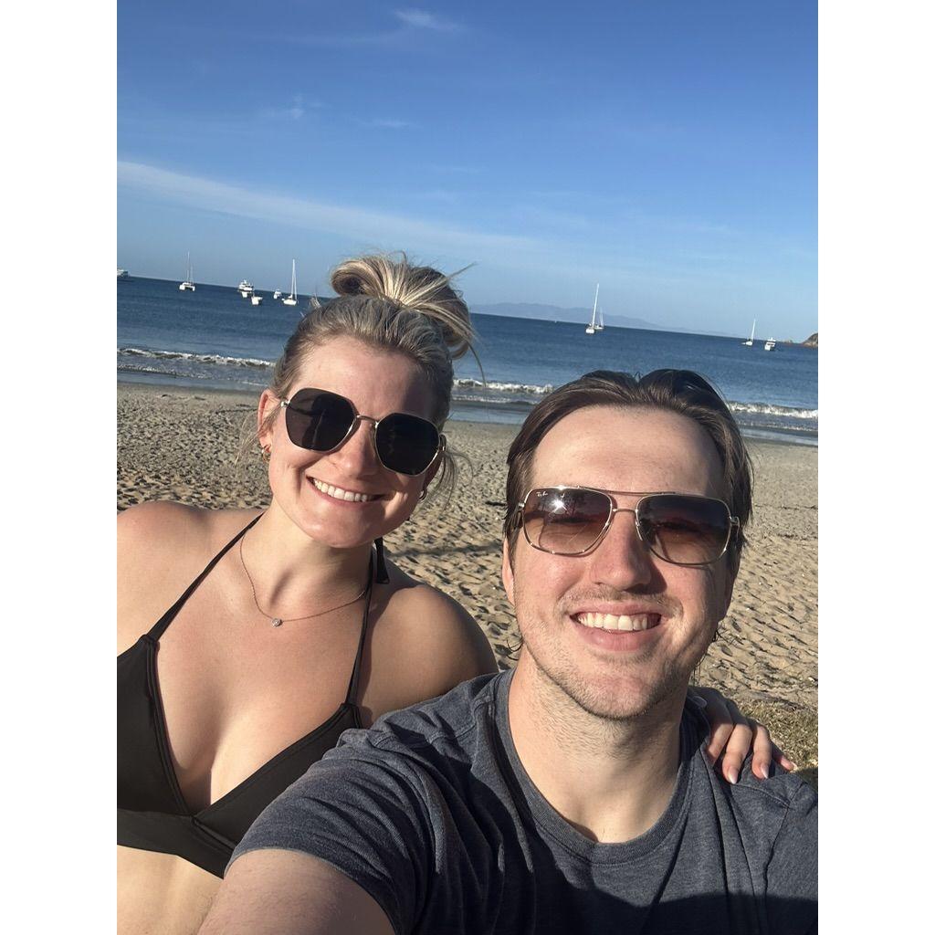 Catching some rays at Waiheke Island⁩. This was before ee both got into the freezing Pacific Ocean waters- well actually Austin plunged first and convinced me "it wasn't that bad"