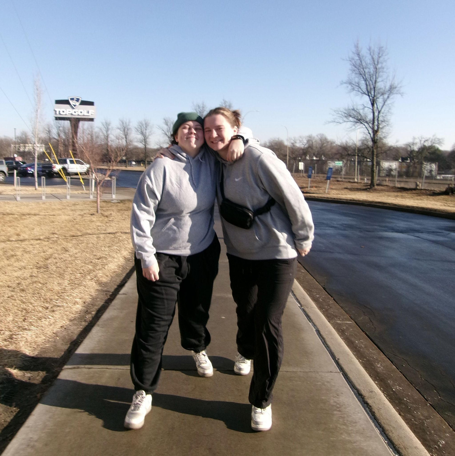 February 2026: TopGolf for Valentines day! Of course we accidentally wore the same outfit :/
