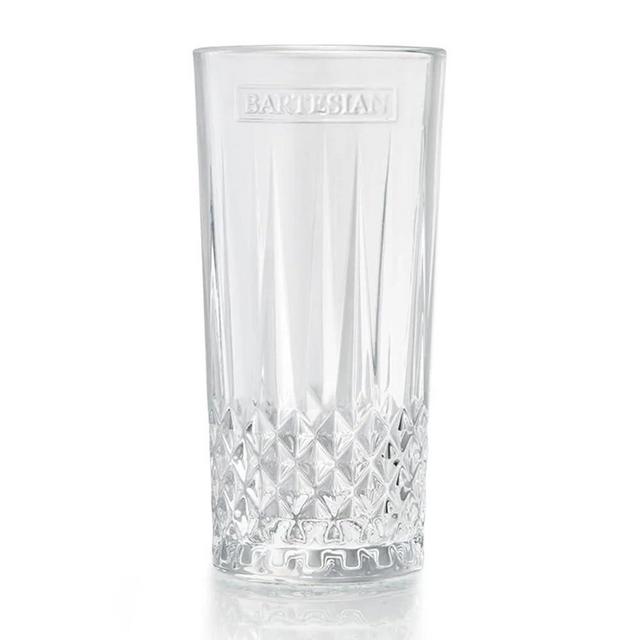 Bartesian Diamond Etched Highball Glasses - 10.5 Oz Tall High Ball Collins Glass Set for Mixed Cocktails & Mocktails - Classy Home Bar Mixing Glassware with Luxurious Gift Packaging - Set of 2