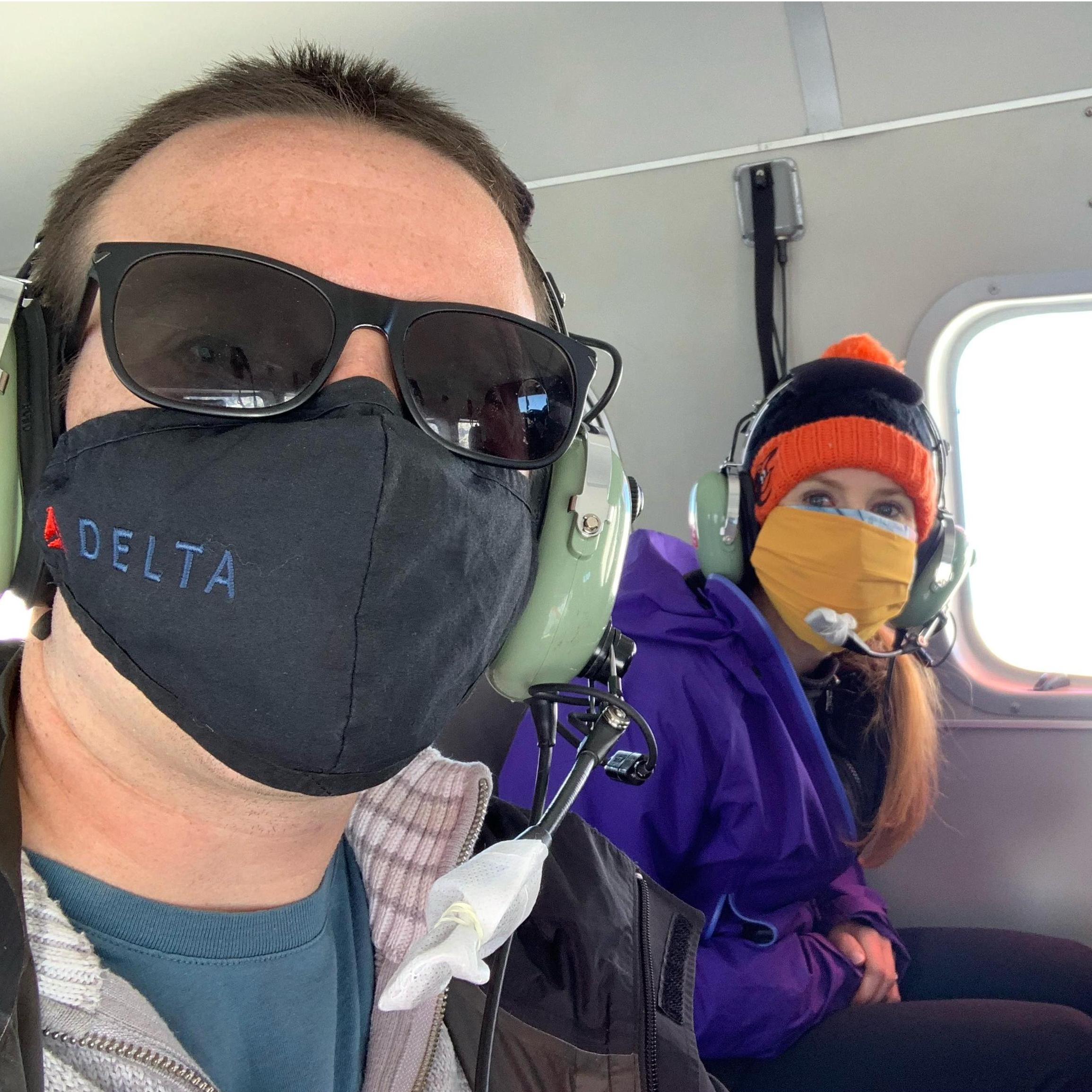 On the plane in alaska!