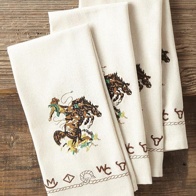 BLACK FOREST DECOR Bronco Buster Kitchen Towels - Set of 4