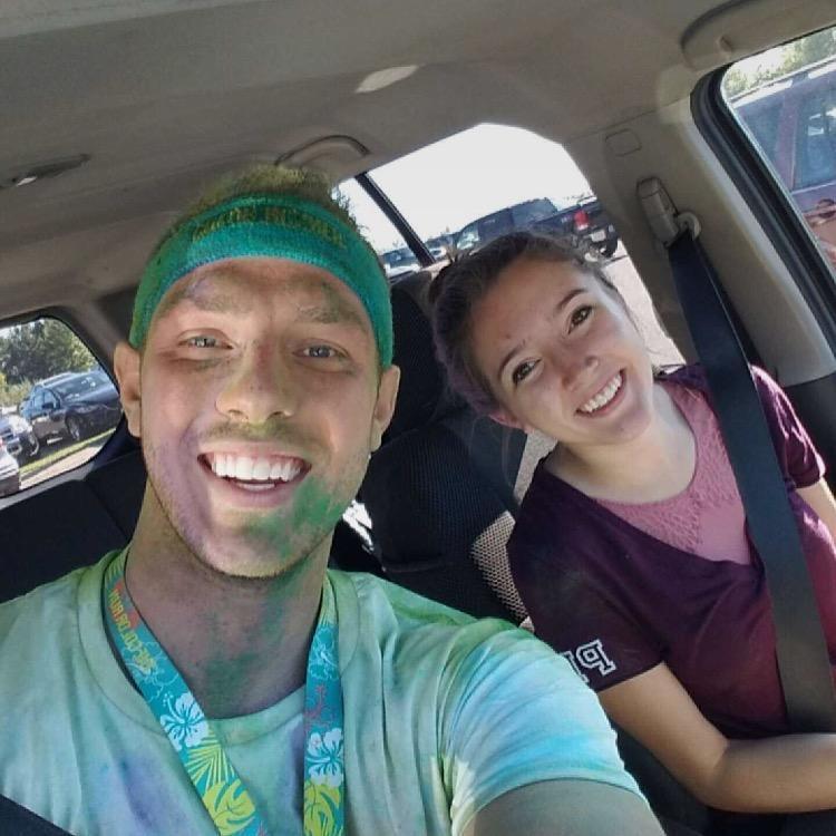 2016. 
Taken after Jay ran in the Color Run. 
We all know Courtney isn't a runner..