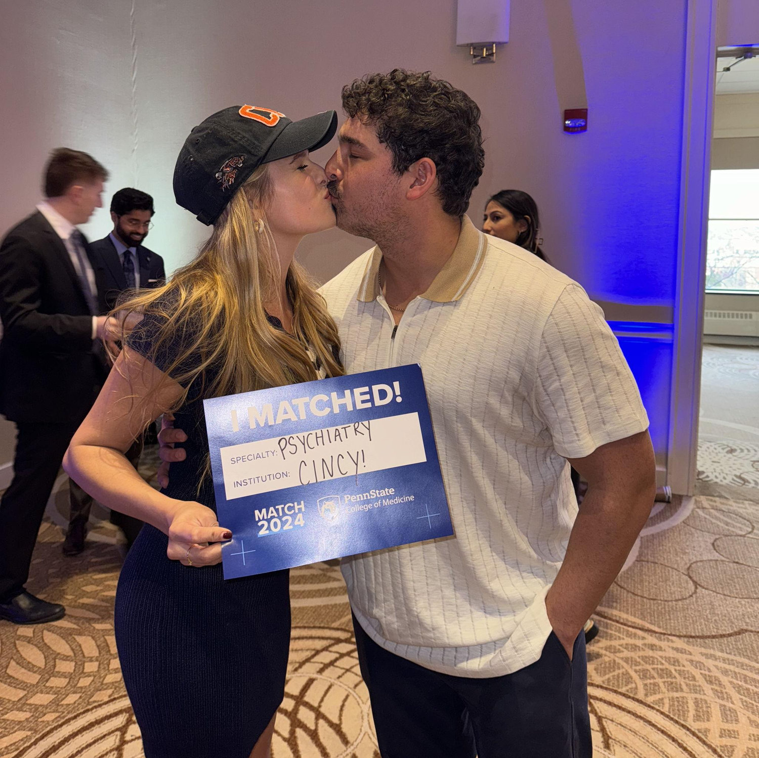 The couple met in medical school in Hershey. After graduation, the anesthesiologist and psychiatrist to be began their training together in Cincinnati!