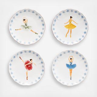 The Nutcracker Holiday Bread Plate, Set of 4