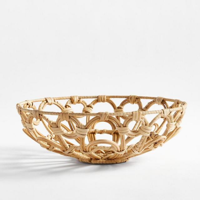 Monique Lhuillier Antibes Handwoven Wicker Serve Bowl