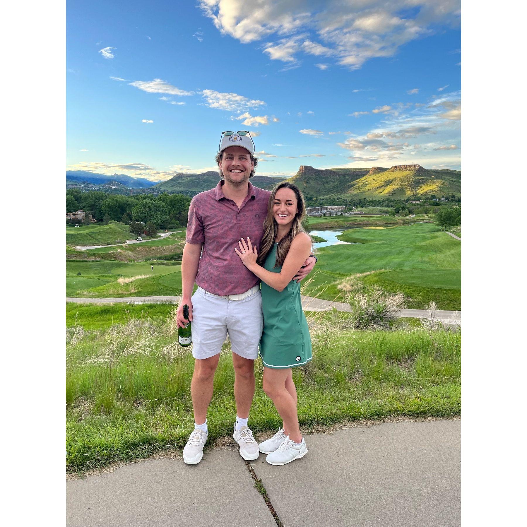 Engagement day at Fossil Trace Golf Course