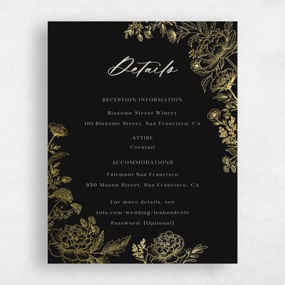 Black Wedding Enclosure - Vicenza Foil