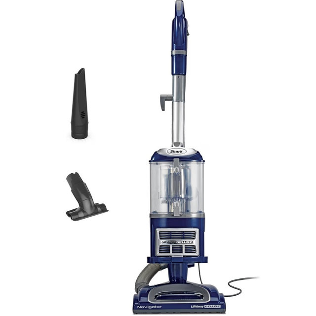 Shark Upright Vacuum Cleaner | Navigator Lift-Away Deluxe | Pet Hair, Carpet & Hard Floor Cleaning | Upholstery & Crevice Tool | HEPA Filter | Swivel Steering | Large Dust Cup Capacity | Blue | NV360