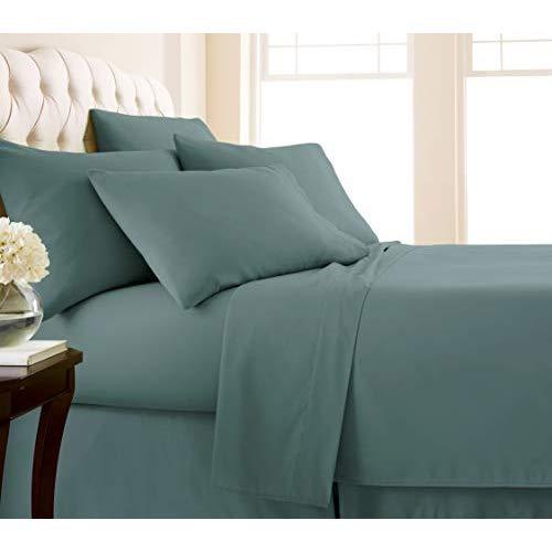 Southshore Fine Living, Inc. Vilano Springs - Premium Collection 6-Piece, 21 Inch Extra-Deep Pocket Sheet Sets, Steel Blue (Teal), Queen