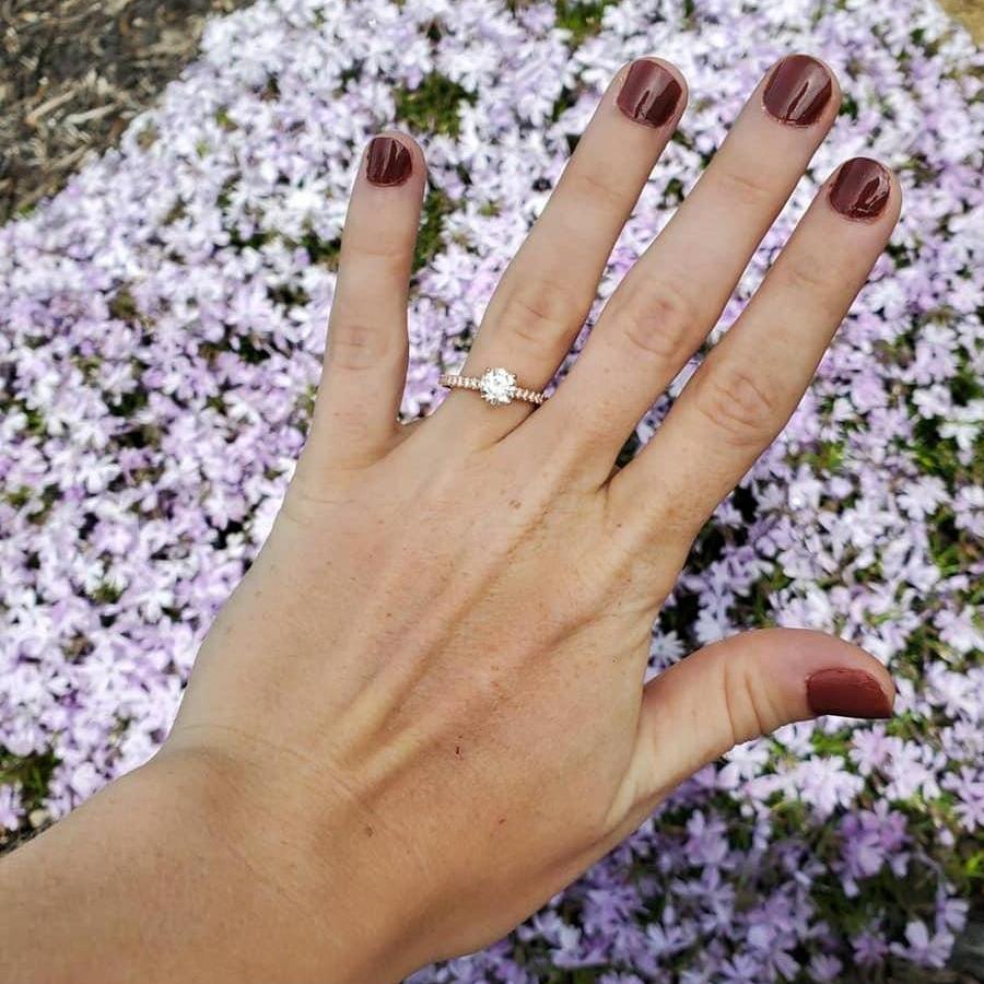 The beautiful beautiful ring! Jordan picked it out all by himself.