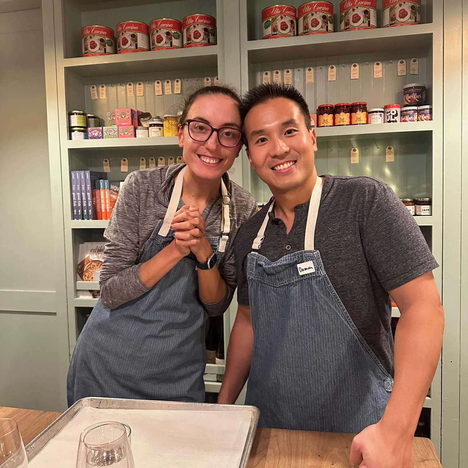 One of our favorite cooking schools in Seattle - one of our favorite activities to do together!