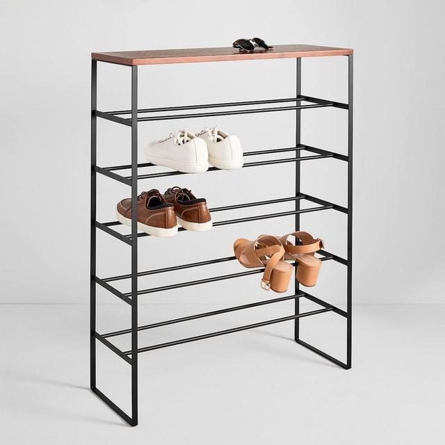 Tiered Shoe Rack, Black