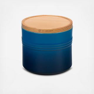 Medium Canister with Wood Lid