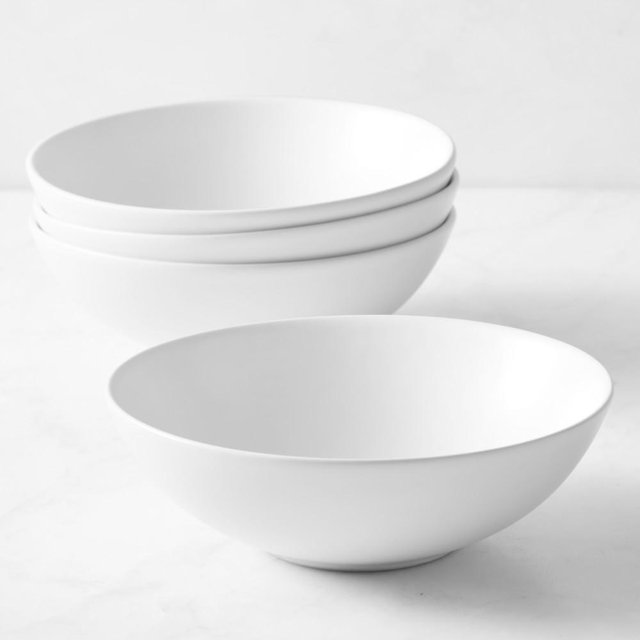 Open Kitchen by Williams Sonoma Matte Coupe Bowls, Set of 8, White