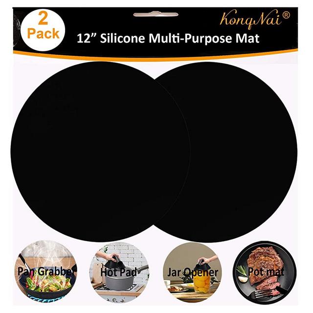 Silicone Microwave Mat 12 Inch, Non Stick Turntable Mat for Kitchen, BPA  Free Multi-Purpose Heat Resistant Oven Mat 2 Pack