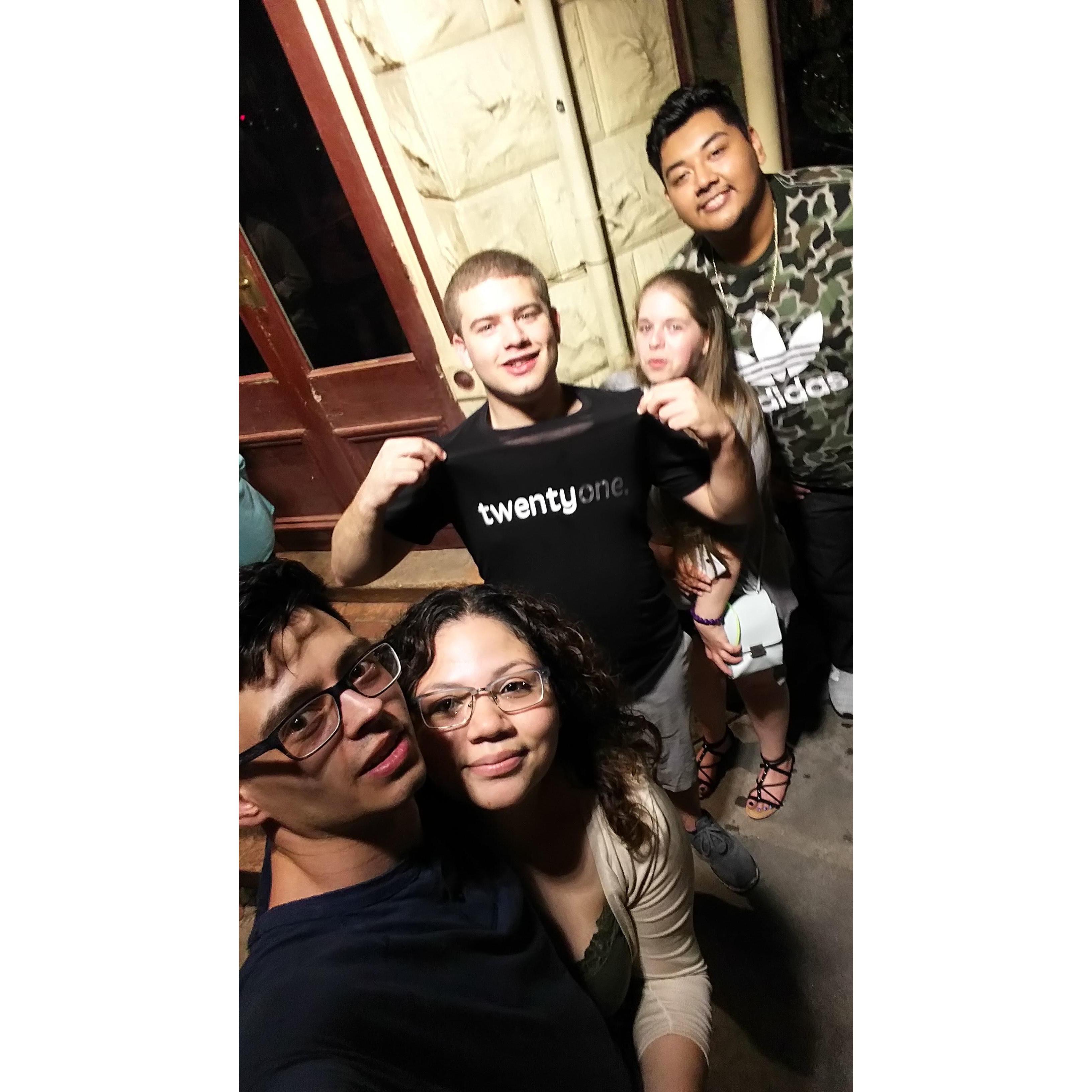 Our friend's twenty first birthday