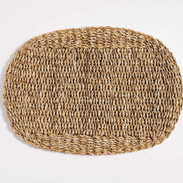 Isla Handwoven Seagrass Oval Charger Plate