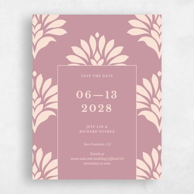 Dusty Rose, Pink Wedding Save the Date - Mantova Frame