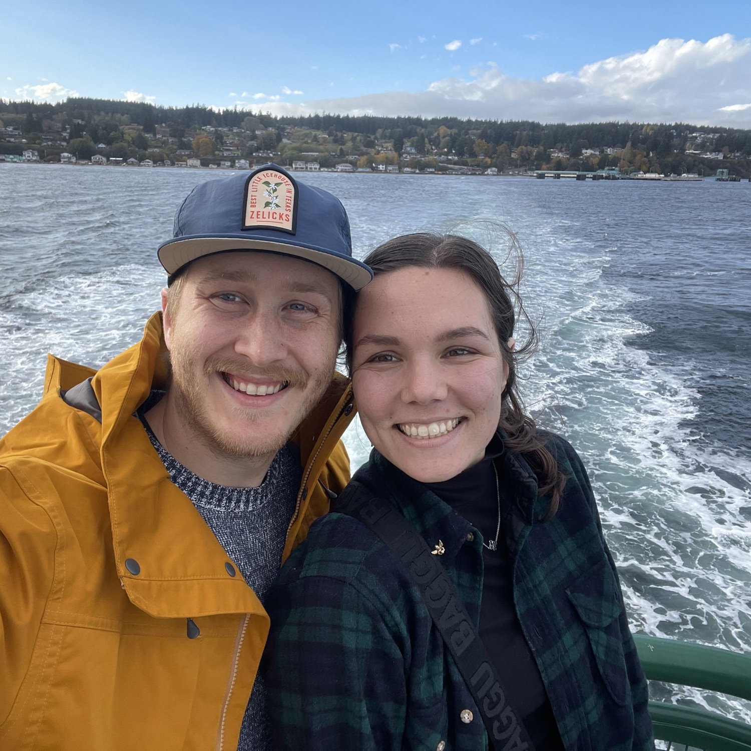 Brittney and Travis love ferry rides! visiting Vashon in the summer is amazing