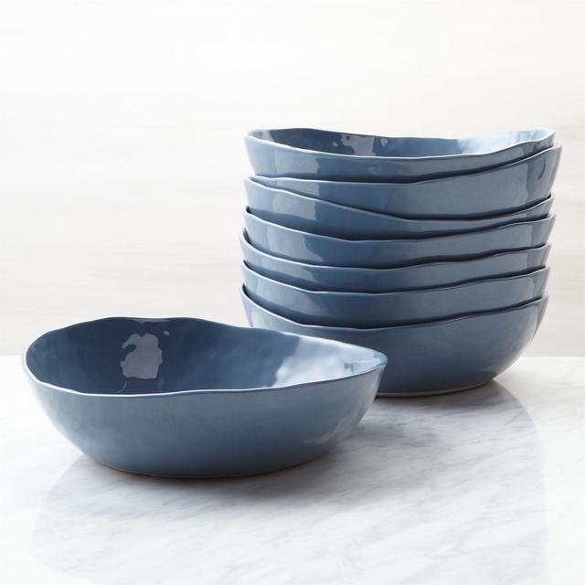 Mercer Denim Low Bowls, Set of 8