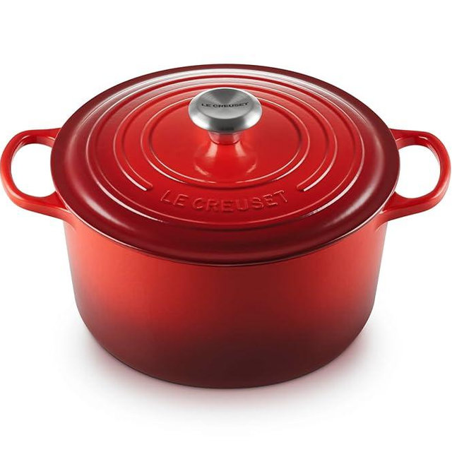 Le Creuset Enameled Cast Iron Signature Deep Round Oven, 6.5 qt., Cerise