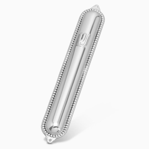 Pearl Trimmed Mezuzah Sterling Silver